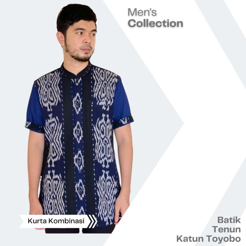 kurta kombinasi batik tenun