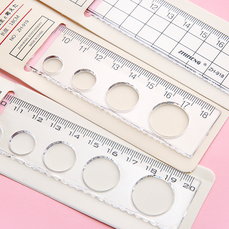 [Ready Stock] Korean Simple Transparent Ruler 15cm/18cm/20cm Student Drawing Measurement Acrylic Ruler