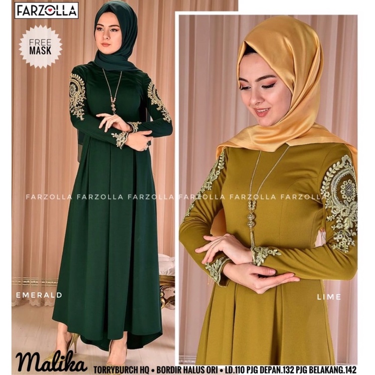 MALIKA DRESS>>MAXI DRESS MALIKA>>GAMIS HIJAB KEKINIAN RORRYBURCH HQ>>DRESS HIJAB TORRY MIX BORDIR OR
