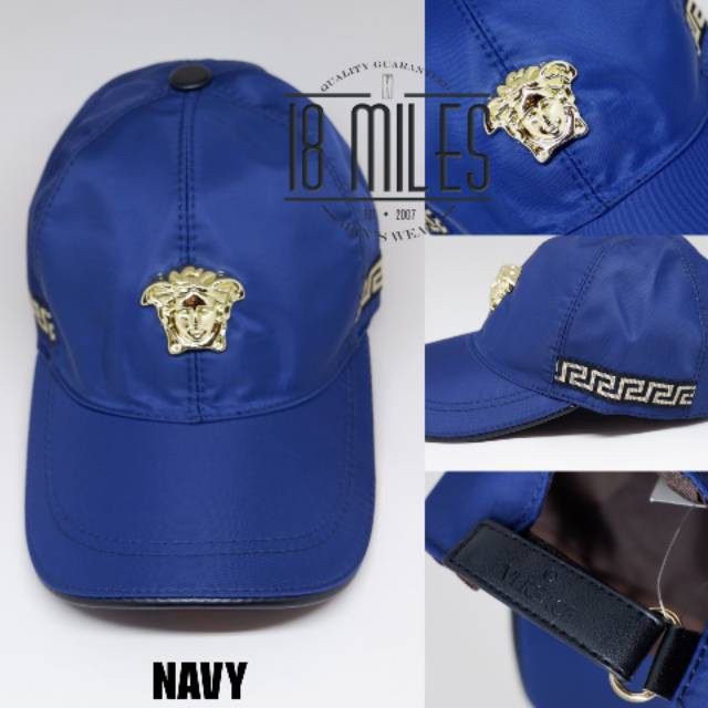 topi GIANNI VERCASE MEDUSA logo import mirror quality 4 warna UNISEX ( FREE BOX / DUS )