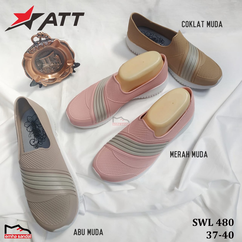 SEPATU KARET ATT SWL 480 SLIP ON WANITA DEWASA