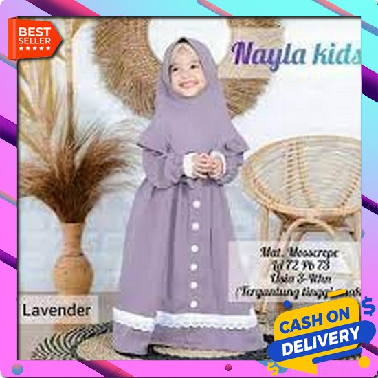 Promo Fashion Muslim Busana Anak Setelan Set Khimar Remaja Paud Tk Sd Smp Anak2 Premium Basic Terlar