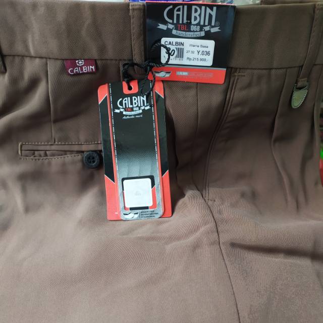 Celana bahan panjang merk calbin.warna coklat terang