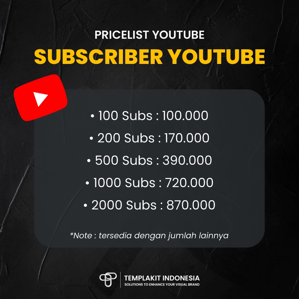 (PROMO) JASA SUBSCRIBER YOUTUBE PERMANEN HIGH QUALITY 100%