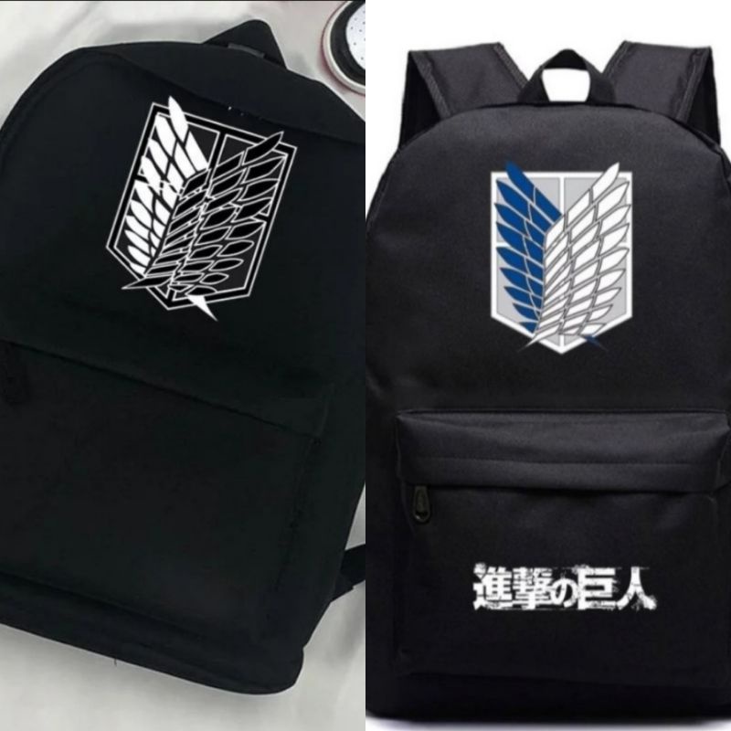 tas anime attack on titan aot pastinya keren dan gaya buat sekolah dll ada slot laptopnya juga