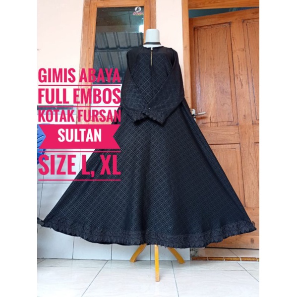 gamis abaya full embos kotak fursan sultan murah temboro