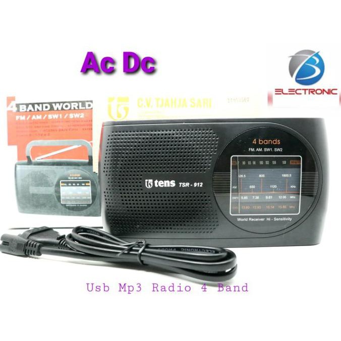 Koko1_Shopp | Radio Tens Tsr-912 Portable Am Fm Radio Rodja 4 Band