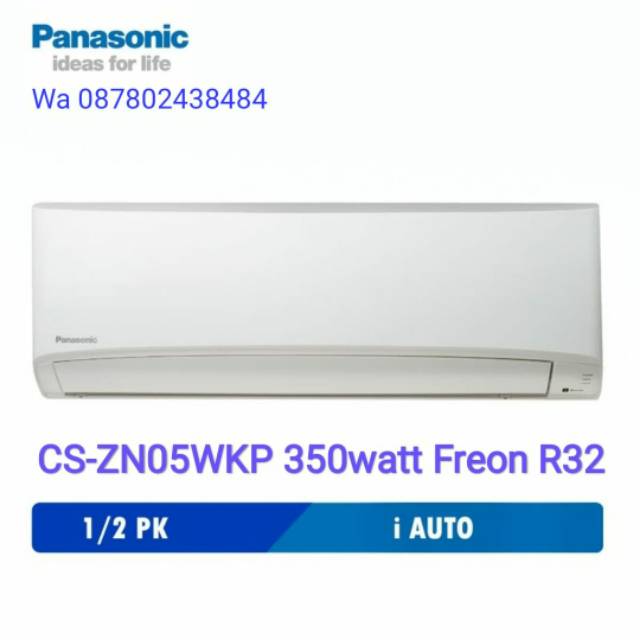 AC Split 05pk Panasonic CS-ZN05WKP 350watt Freon R32 New TYPE GRS-5thn