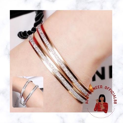 ✿AYN✿ Gelang Tangan Wanita FA23 Diamond Dust Fashion Korea Aksesoris Murah Bangle