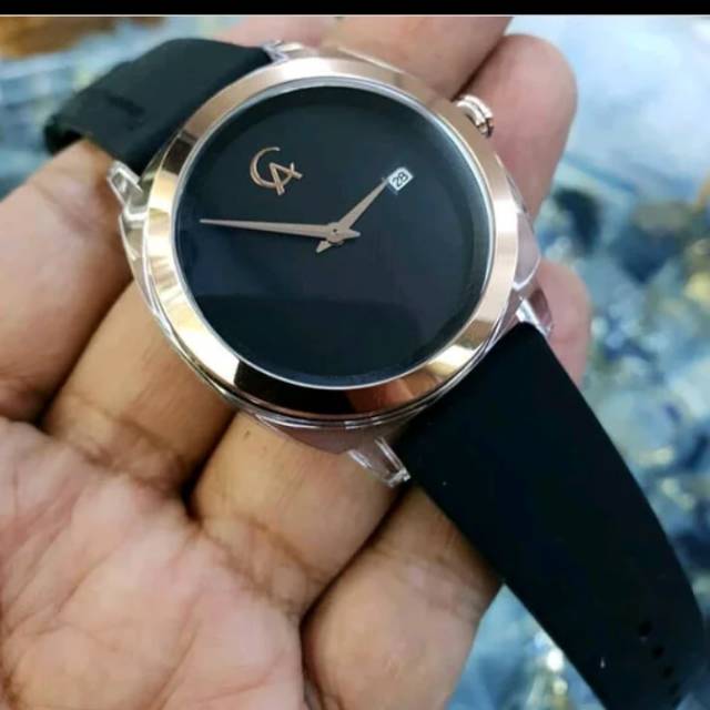 JAM TANGAN ALEXANDER CHRISTYE AC 2763 TALI RUBBER BLACK