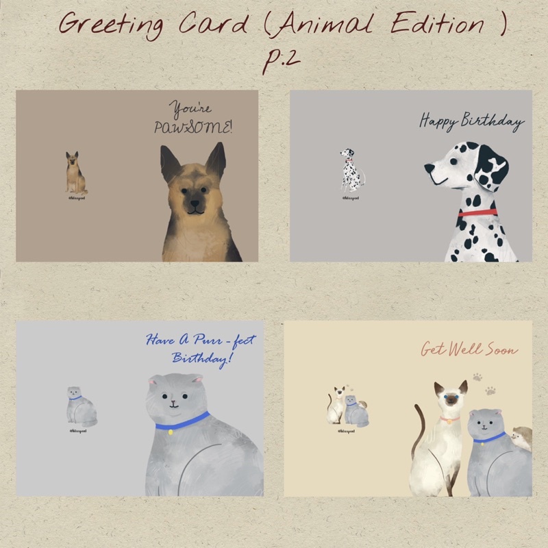 

Greeting Card ( Kartu Ucapan - Animal Edition) P.2