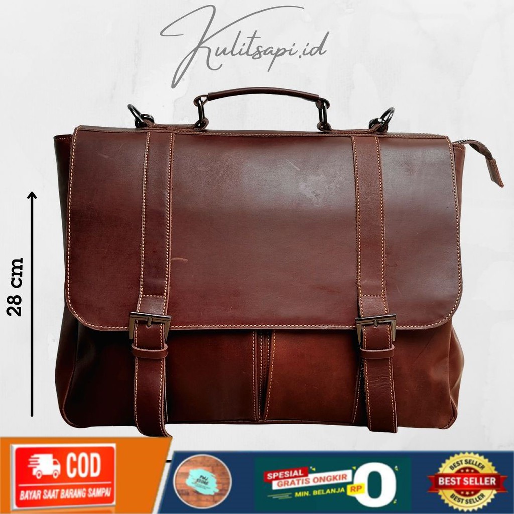 PWJ Store TAs kulit laptop selempang Pria asli 100% Original