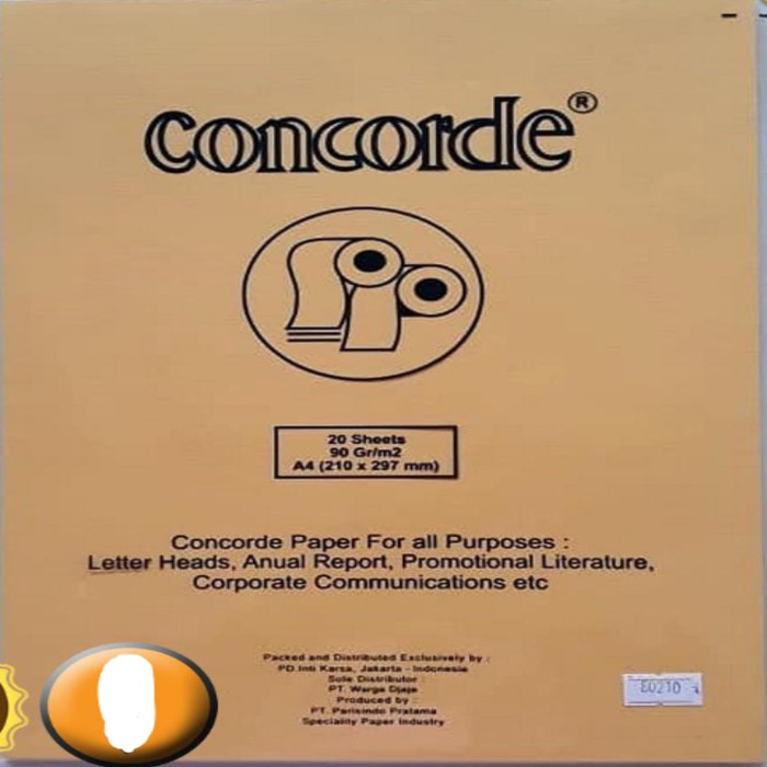 

KERTAS CONCORDE A4 90 GR 80210 GOLDEN YELLOW