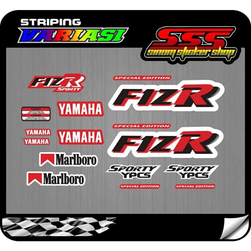 stiker Striping Yamaha F1ZR FIZR Marlboro