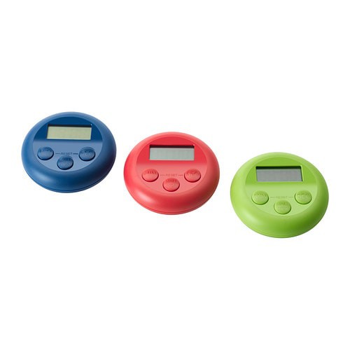 STAM Pengatur waktu digital merah, hijau/biru