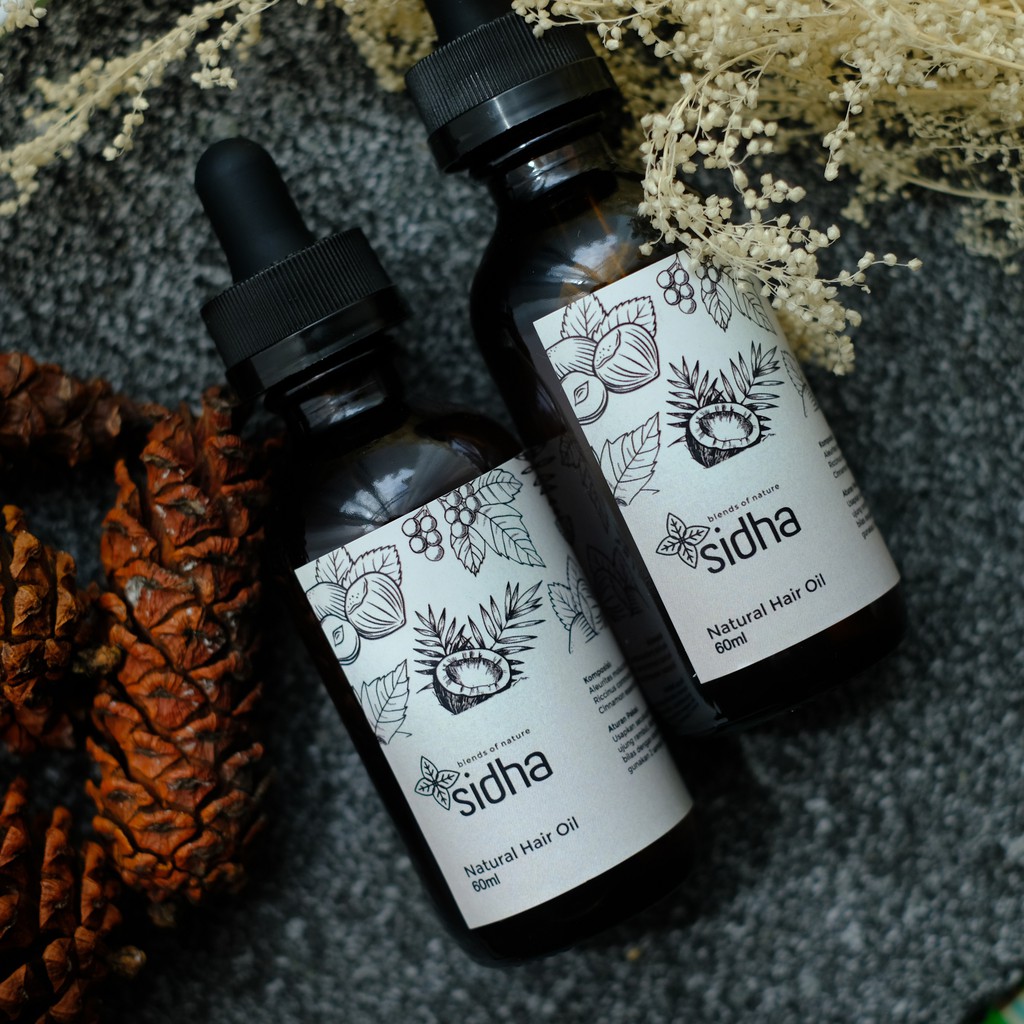 Sidha Natural Hair Oil - Minyak Rambut Alami [Bundling 2 Botol]