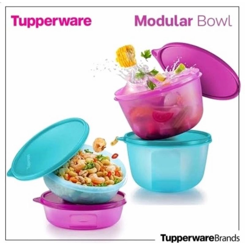 tupperware bowl modular per pcs - mangkok es buah - wadah salah - tempat serbaguna