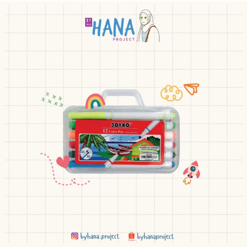 

Spidol 12 Warna Joyko | by @byhana.project