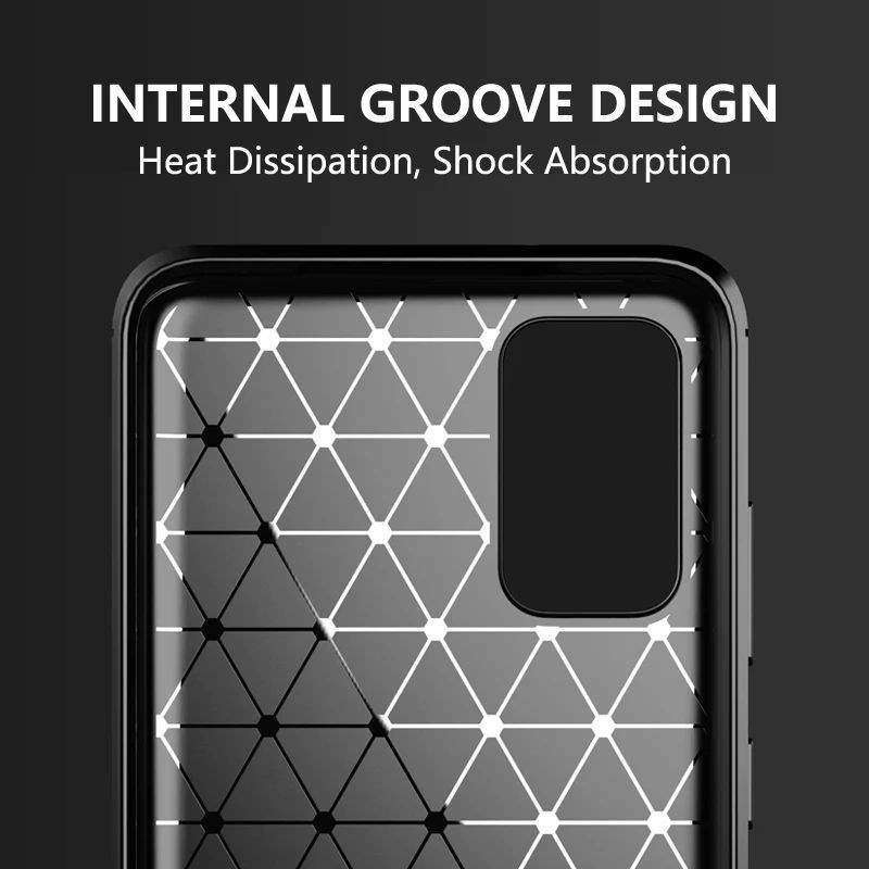 PREMIUM-Soft Case Slim Fit Carbon Fiber Oppo A52.A92 Casing Silicon Karbon Armor Back Cover