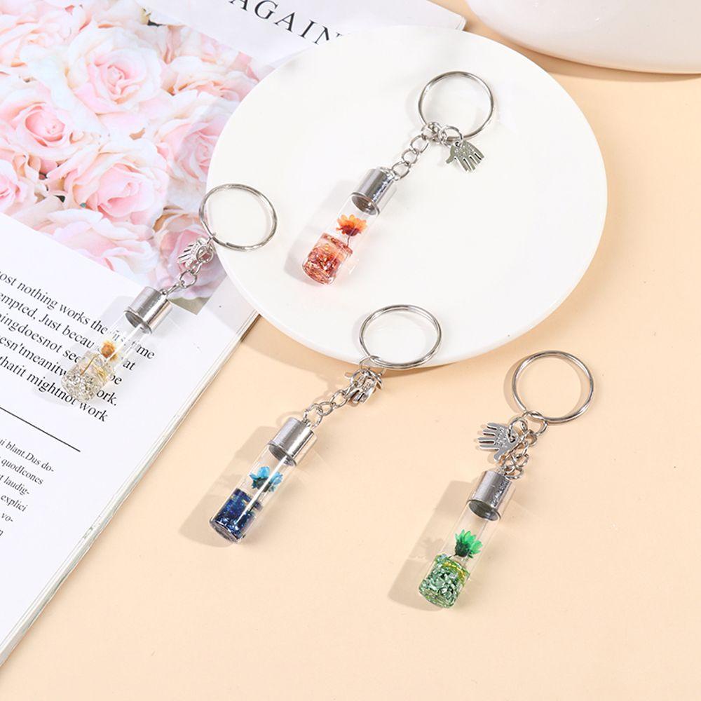 Lanfy Bunga Abadi Gantungan Kunci Aksesoris Fashion Pernak Pernik Hadiah Ransel Liontin Keychain Pendant Pasangan Hadiah Tanaman Key Chain