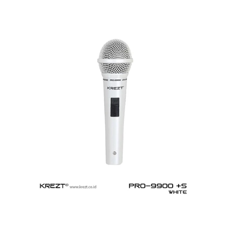 Microphone Krezt Pro 9900 Vokal Putih dengan Kabel