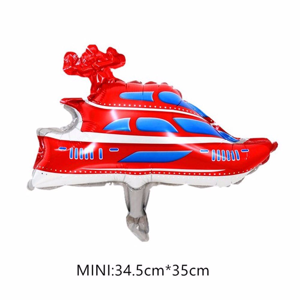 QUINTON Children Car Balloon Toy Birthday Party Decoration Inflatable Toys Aluminum Foil Balloon Kid Gifts Astronaut Submarine Cartoon Tank Mini Transportations UFO Airplane