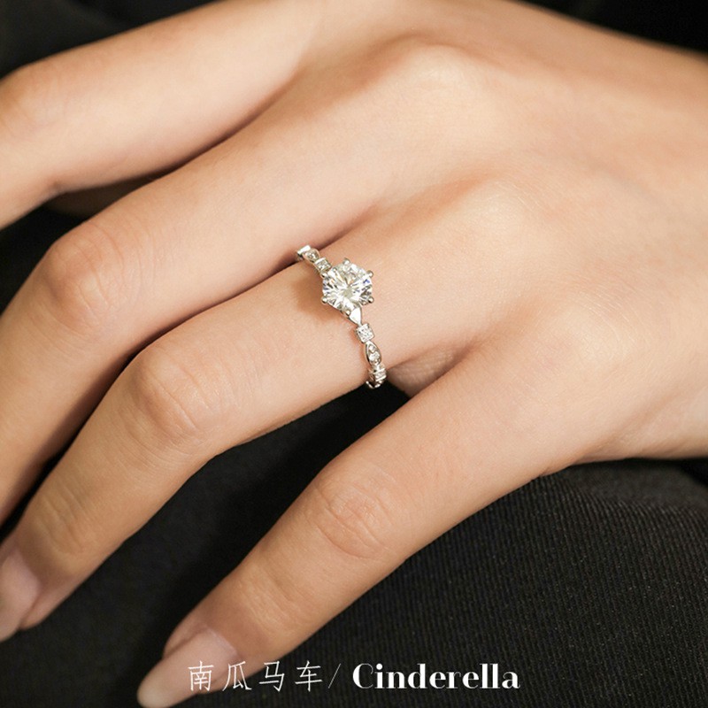 10 gaya 925 perak sterling pt950 cincin untuk wanita cincin berlian perhiasan pernikahan sederhana