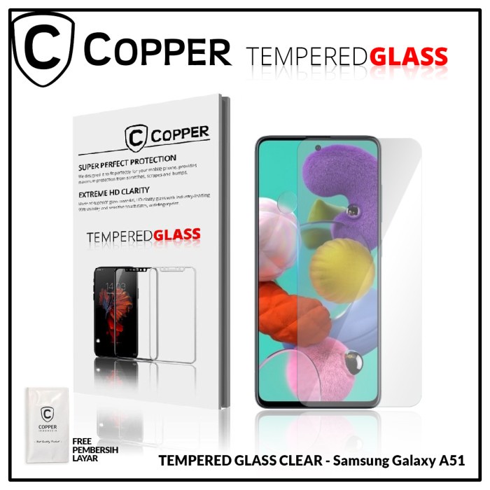 Samsung A51 - Copper Tempered Glass Full Clear-0