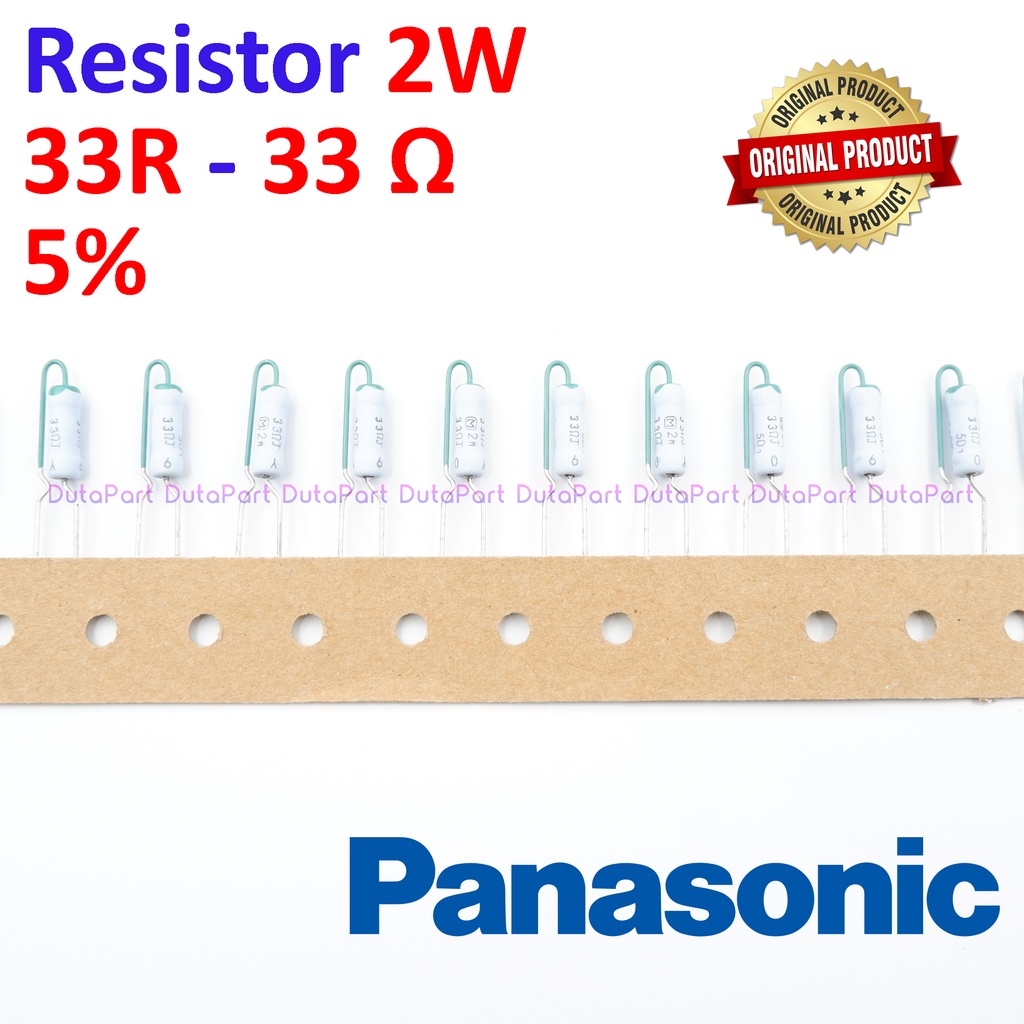 Resistor 33 Ohm 2 Watt 5% ORIGINAL PANASONIC 2W 33R HIGH QUALITY