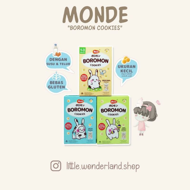 Monde Boromon Cookies  120gr / Monde wafer / biskuit bayi / snack anak