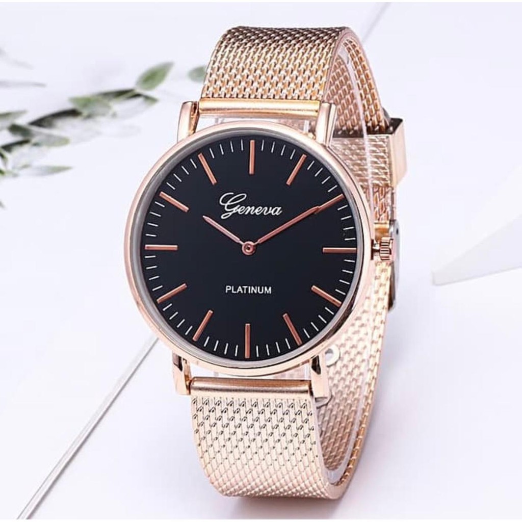 ✅COD GENEVA Jam Tangan Wanita Pria Analog Fashion Casual Women Wrist Quartz Watch rubber GN041