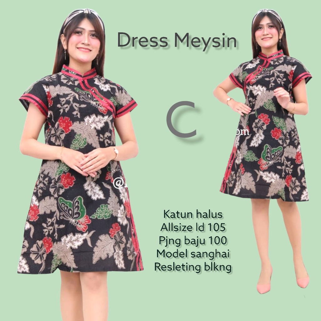 Dress Meysin batik solo dress tunik terndy wanita modern