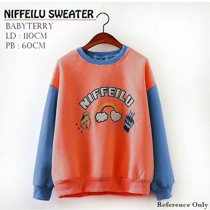 Sweater Wanita jaket baju panjang Niffeilu Sweater