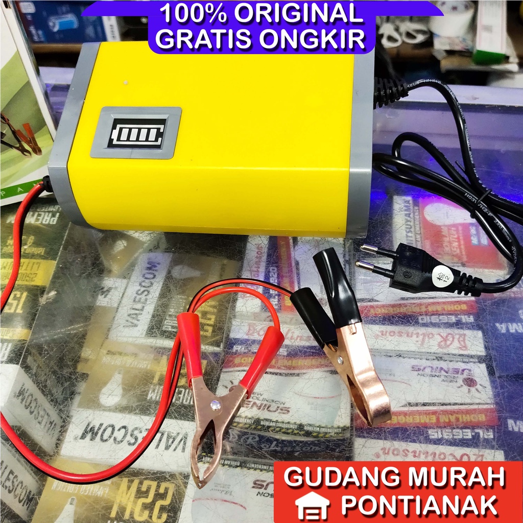 Pengecas Aki 6A Charger AKI 6 ampere 12V Sunpro