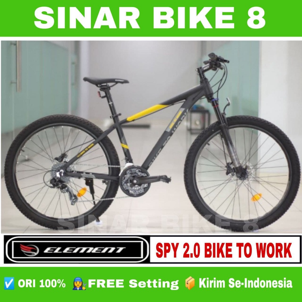 Sepeda Gunung Ukuran 27.5 MTB ELEMENT SPY 2.0 B2W Bike To Work Alloy 24 Speed