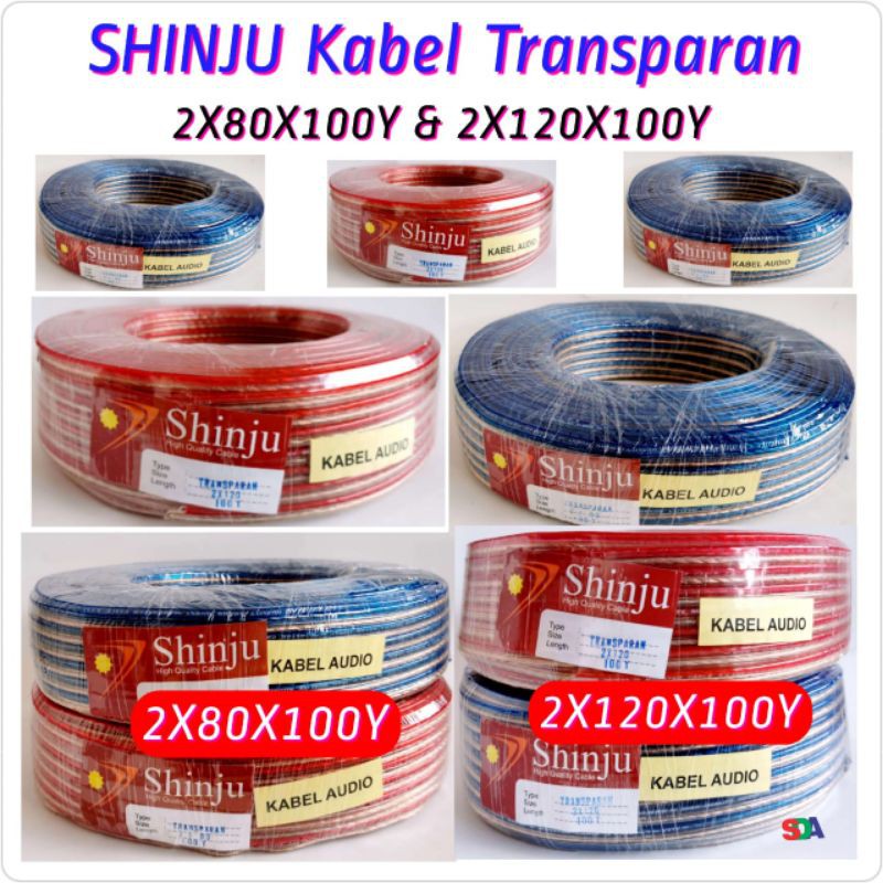 Shinju Kabel Meteran Transparan