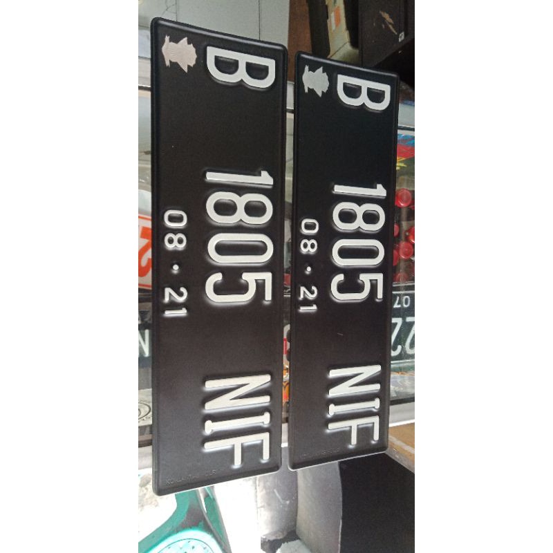 PLAT NOMOR MOBIL STICKER 1 PCS