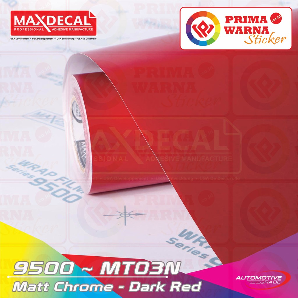 [METERAN] MAXDECAL 9500 MT03N DARK RED 152cm MATTE CHROME METALIK