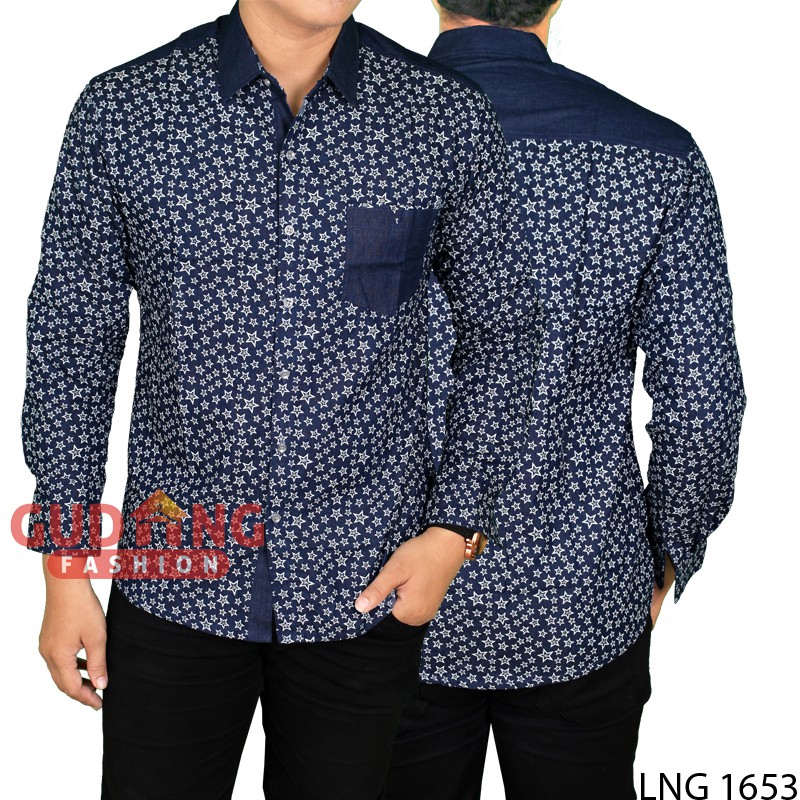 Kemeja Casual Pria Lengan Panjang - Slim Fit / Premium Quality (COMB)