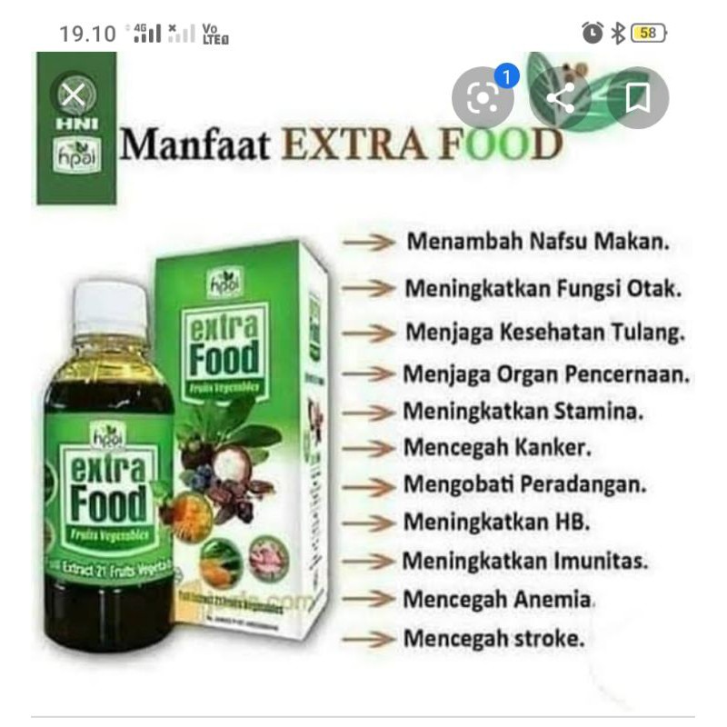 

EXTRA FOOD HPAI ( FRUITS VEGETABLE) 250ml