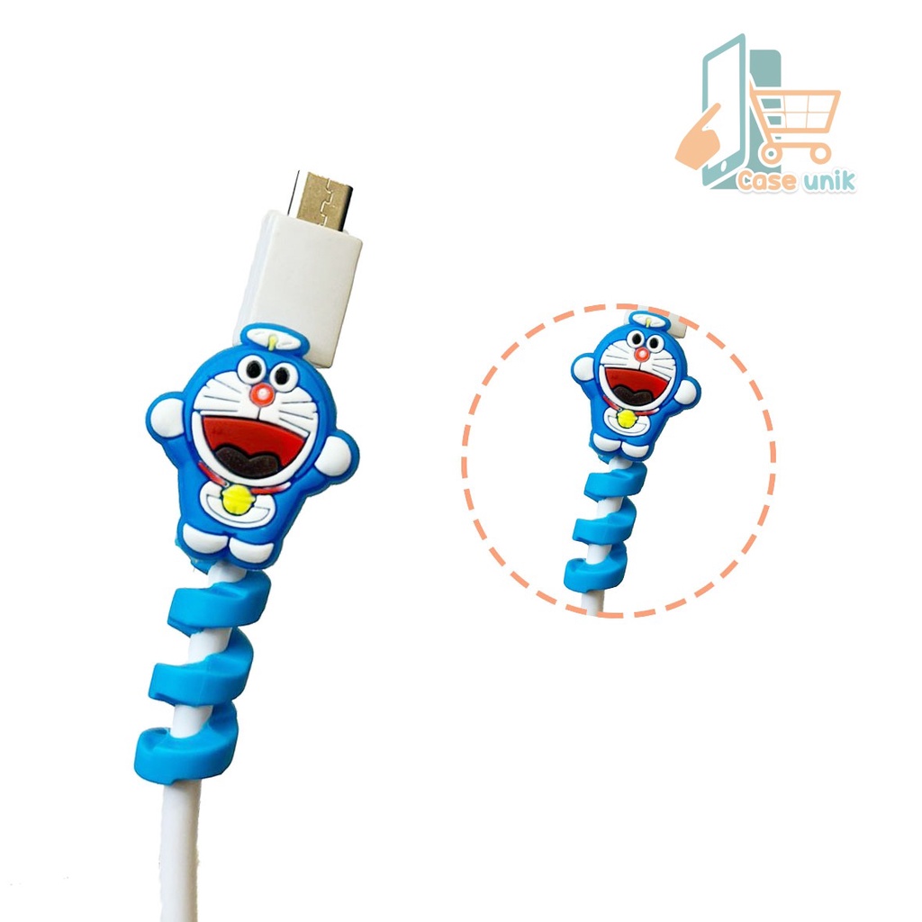 CABLE SAVER TWIST CABLE PROTECTOR SPIRAL PELINDUNG UJUNG KABEL KARAKTER ANDROID IPHONE CS4219