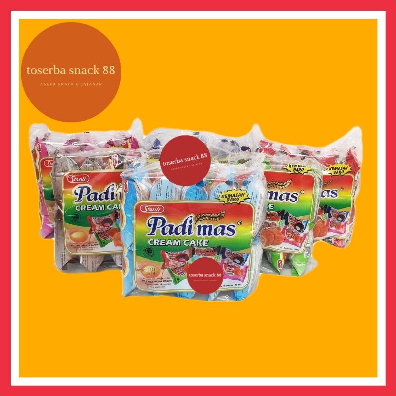 

PADI MAS CREAM CAKE/Bolu Padimas Cream (10 gram × 10 pcs)