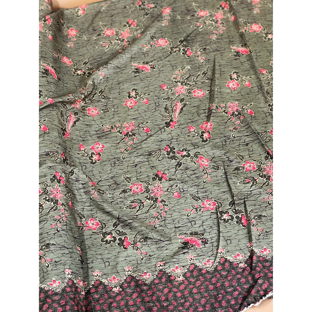 Kain Batik Sutra Silk Premium Motif Bali  (lebar 115cm)