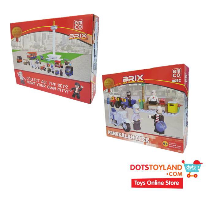 Emco Brix Pangkalan Ojek Mainan Brix Mainan Anak