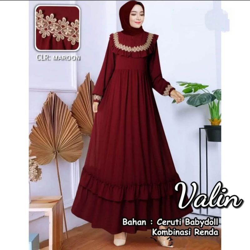 VALLIN DRESS GAMIS PREMIUM CERUTI PREMIUM ORIGINAL100% HIGH QUALITY100%