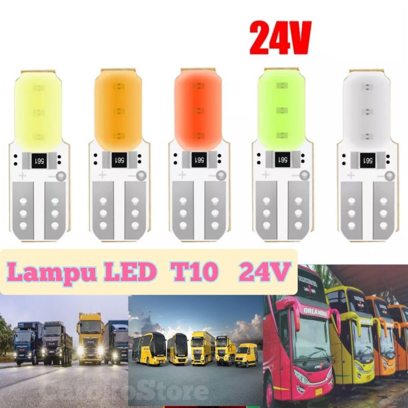 Lampu Led T10 24V Bus Truck lampu senja Kota canbus