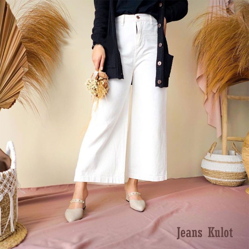 Pull & Bear Celana jeans Boyfriend Kulot ukuran 27-36