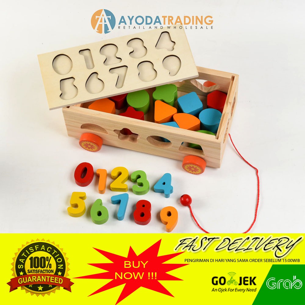 Kado Mainan Edukasi Sorting Blok Logarithmic Blocks