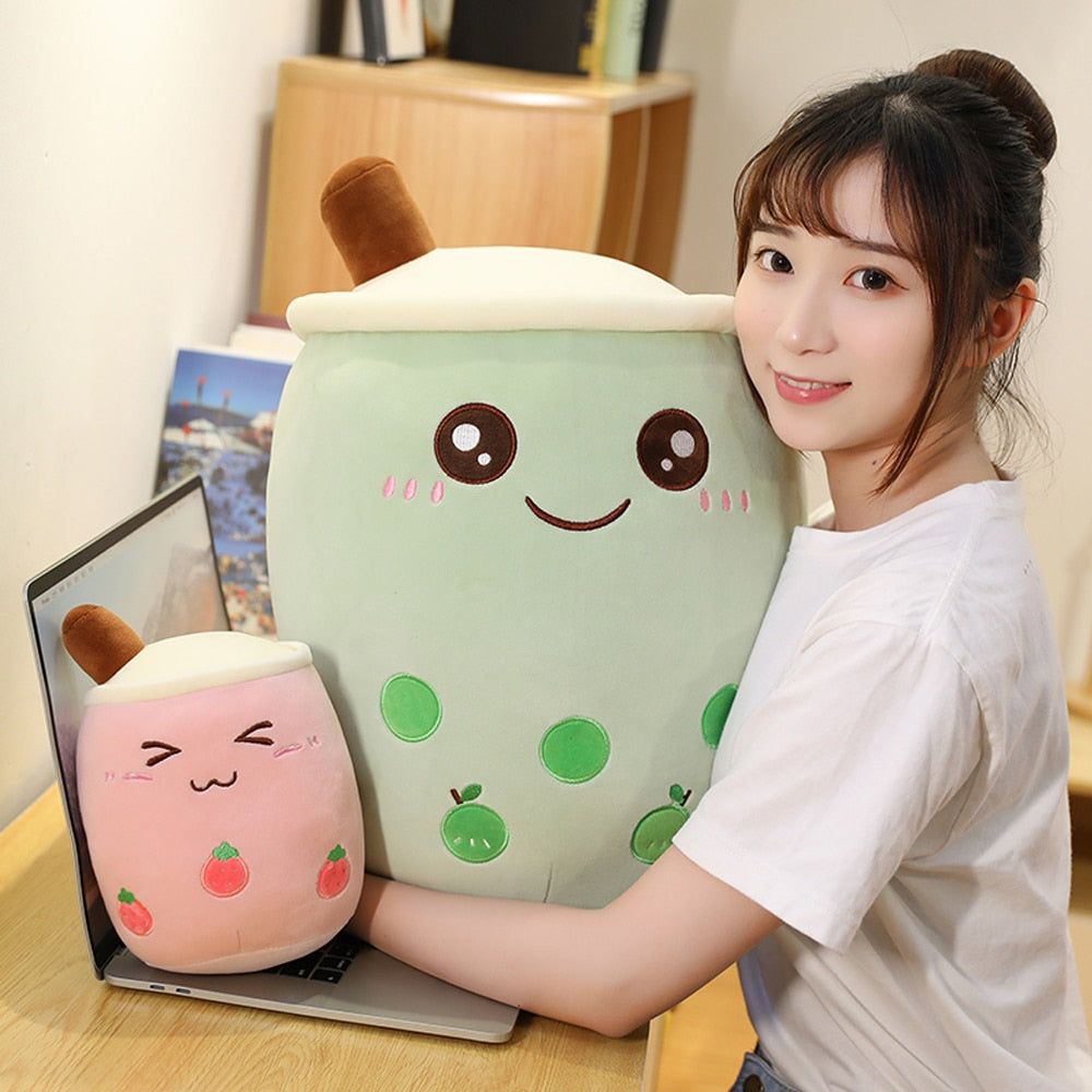 Boneka Boba Cangkir Teh Susu Lucu Sofa Hadiah Pacar Mewah 30 CM