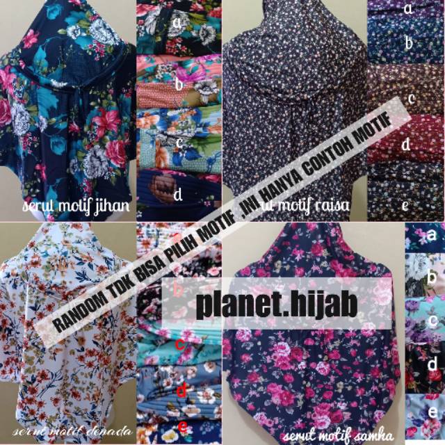 JILBAB SERUT MOTIF RANDOM